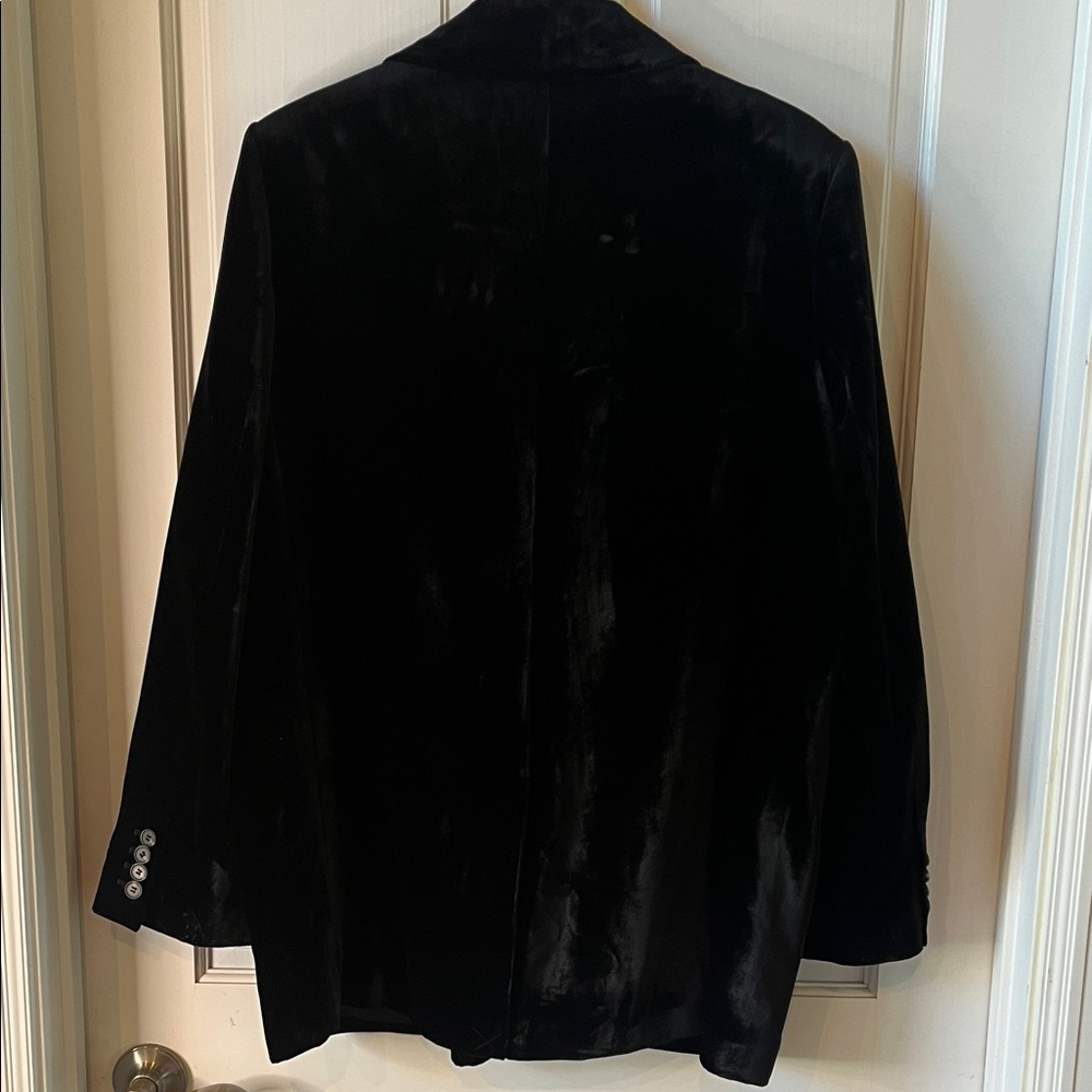 COS Black Velvet Blazer size 14 NWOT - Picture 3 of 11
